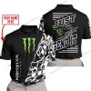 PREMIUM MX - LIMITED EDITION JUST FCKN GONNA SEND IT - CUSTOM NAME - MONSTER - BLACK - POLO SHIRT