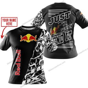 PREMIUM MX - LIMITED EDITION JUST FCKN GONNA SEND IT - CUSTOM NAME - REDBULL - BLACK - T-SHIRT