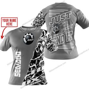 PREMIUM MX - LIMITED EDITION JUST FCKN GONNA SEND IT - CUSTOM NAME - SEA DOO - GREY - T-SHIRT