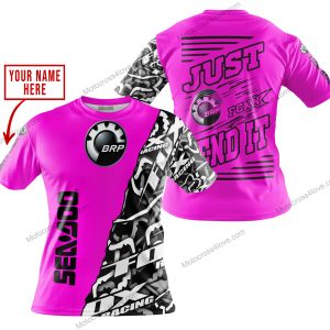 PREMIUM MX - LIMITED EDITION JUST FCKN GONNA SEND IT - CUSTOM NAME - SEA DOO - PINK - T-SHIRT