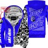 PREMIUM MX - LIMITED EDITION JUST FCKN GONNA SEND IT - CUSTOM NAME - SKI-DOO - BLUE - FLEECE ZIP HOOODIE