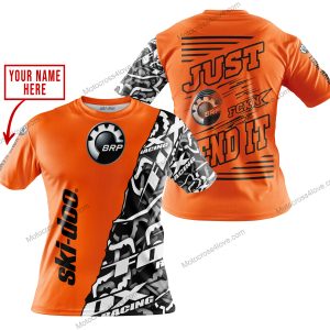 PREMIUM MX - LIMITED EDITION JUST FCKN GONNA SEND IT - CUSTOM NAME - SKI-DOO - ORANGE - T-SHIRT