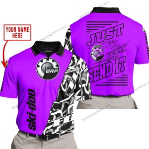 PREMIUM MX - LIMITED EDITION JUST FCKN GONNA SEND IT - CUSTOM NAME - SKI-DOO - PURPLE - POLO SHIRT