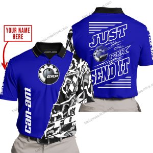 PREMIUM MX - LIMITED EDITION JUST FCKN GONNA SEND IT - CUSTOM NAME - CAN AM- NAVY - POLO SHIRT