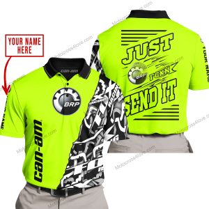 PREMIUM MX - LIMITED EDITION JUST FCKN GONNA SEND IT - CUSTOM NAME - CAN AM- NEON - POLO SHIRT