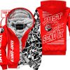 PREMIUM MX - LIMITED EDITION JUST FCKN GONNA SEND IT - CUSTOM NAME - CAN AM- RED - FLEECE ZIP HOOODIE