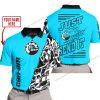 PREMIUM MX - LIMITED EDITION JUST FCKN GONNA SEND IT - CUSTOM NAME - CAN AM- SKY BLUE - POLO SHIRT
