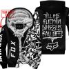 TILL THE FUCKIN FREAKIN TRAINING WHEEL FALL OFF - LIMITED EDITION - CUSTOM NAME - FOX RACING - BLACK - FLEECE ZIP HOOODIE