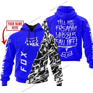 TILL THE FUCKIN FREAKIN TRAINING WHEEL FALL OFF - LIMITED EDITION - CUSTOM NAME - FOX RACING - BLUE