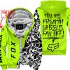 TILL THE FUCKIN FREAKIN TRAINING WHEEL FALL OFF - LIMITED EDITION - CUSTOM NAME - FOX RACING - NEON - FLEECE ZIP HOOODIE