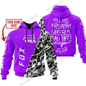 TILL THE FUCKIN FREAKIN TRAINING WHEEL FALL OFF - LIMITED EDITION - CUSTOM NAME - FOX RACING - PURPLE