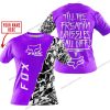 TILL THE FUCKIN FREAKIN TRAINING WHEEL FALL OFF - LIMITED EDITION - CUSTOM NAME - FOX RACING - PURPLE - T-SHIRT