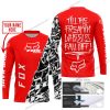 TILL THE FUCKIN FREAKIN TRAINING WHEEL FALL OFF - LIMITED EDITION - CUSTOM NAME - FOX RACING - RED - JERSEY