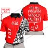 TILL THE FUCKIN FREAKIN TRAINING WHEEL FALL OFF - LIMITED EDITION - CUSTOM NAME - FOX RACING - RED - POLO SHIRT