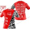 TILL THE FUCKIN FREAKIN TRAINING WHEEL FALL OFF - LIMITED EDITION - CUSTOM NAME - FOX RACING - RED - T-SHIRT