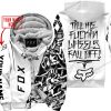 TILL THE FUCKIN FREAKIN TRAINING WHEEL FALL OFF - LIMITED EDITION - CUSTOM NAME - FOX RACING - WHITE - FLEECE ZIP HOOODIE