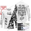 TILL THE FUCKIN FREAKIN TRAINING WHEEL FALL OFF - LIMITED EDITION - CUSTOM NAME - FOX RACING - WHITE - JERSEY