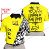 TILL THE FUCKIN FREAKIN TRAINING WHEEL FALL OFF - LIMITED EDITION - CUSTOM NAME - FOX RACING - YELLOW - POLO SHIRT