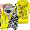 PREMIUM MX - LIMITED EDITION JUST FCKN GONNA SEND IT - CUSTOM NAME - TROY LEE DESIGNS - YELLOW - FLEECE ZIP HOOODIE