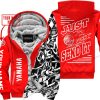 PREMIUM MX - LIMITED EDITION JUST FCKN GONNA SEND IT - CUSTOM NAME - YAMAHA - RED - FLEECE ZIP HOOODIE