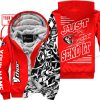 PREMIUM MX - LIMITED EDITION JUST FCKN GONNA SEND IT - CUSTOM NAME - THOR - RED - FLEECE ZIP HOOODIE