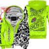 PREMIUM MX - LIMITED EDITION JUST FCKN GONNA SEND IT - CUSTOM NAME - TROY LEE DESIGNS - NEON - FLEECE ZIP HOOODIE