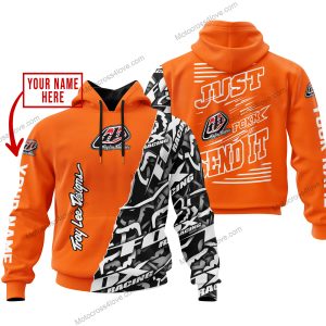 PREMIUM MX - LIMITED EDITION JUST FCKN GONNA SEND IT - CUSTOM NAME - TROY LEE DESIGNS - ORANGE