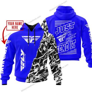 PREMIUM MX - LIMITED EDITION JUST FCKN GONNA SEND IT - CUSTOM NAME - FLY RACING - BLUE