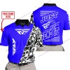 PREMIUM MX - LIMITED EDITION JUST FCKN GONNA SEND IT - CUSTOM NAME - FLY RACING - BLUE - POLO