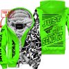 PREMIUM MX - LIMITED EDITION JUST FCKN GONNA SEND IT - CUSTOM NAME - FLY RACING - GREEN - FLEECE ZIP HOODIE