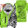PREMIUM MX - LIMITED EDITION JUST FCKN GONNA SEND IT - CUSTOM NAME - FLY RACING - GREEN 1 - FLEECE ZIP HOODIE