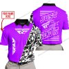 PREMIUM MX - LIMITED EDITION JUST FCKN GONNA SEND IT - CUSTOM NAME - FLY RACING - PURPLE - POLO