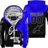 PREMIUM GIFT - CUSTOM NAME - ALPINESTARS - BLUE - FLEECE ZIP HOODIE