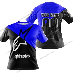 PREMIUM GIFT - CUSTOM NAME - ALPINESTARS - BLUE - T-SHIRT