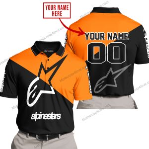 PREMIUM GIFT - CUSTOM NAME - ALPINESTARS - ORANGE - POLO