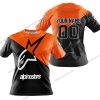 PREMIUM GIFT - CUSTOM NAME - ALPINESTARS - ORANGE - T-SHIRT