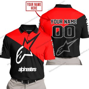 PREMIUM GIFT - CUSTOM NAME - ALPINESTARS - RED- POLO