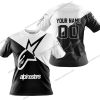 PREMIUM GIFT - CUSTOM NAME - ALPINESTARS - WHITE - T-SHIRT