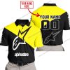 PREMIUM GIFT - CUSTOM NAME - ALPINESTARS - YELLOW - POLO