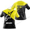 PREMIUM GIFT - CUSTOM NAME - ALPINESTARS - YELLOW - T-SHIRT