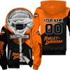 PREMIUM GIFT - CUSTOM NAME - HARLEY DAVIDSON - ORANGE - FLEECE ZIP HOODIE