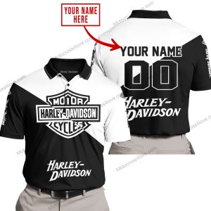 PREMIUM GIFT - CUSTOM NAME - HARLEY DAVIDSON - WHITE - POLO