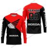 PREMIUM GIFT - CUSTOM NAME - HONDA - RED - JERSEY