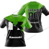 PREMIUM GIFT - CUSTOM NAME - KAWASAKI - GREEN - T-SHIRT
