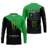 PREMIUM GIFT - CUSTOM NAME - MONSTER ENERGY - GREEN - JERSEY