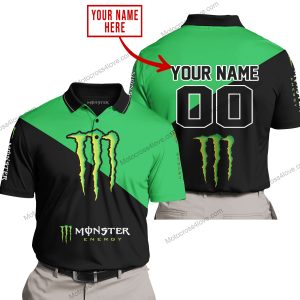 PREMIUM GIFT - CUSTOM NAME - MONSTER ENERGY - GREEN - POLO