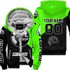 PREMIUM GIFT - CUSTOM NAME - CAN-AM - GREEN - FLEECE ZIP HOODIE