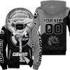 PREMIUM GIFT - CUSTOM NAME - CAN-AM - GREY - FLEECE ZIP HOODIE