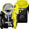PREMIUM GIFT - CUSTOM NAME - CAN-AM - YELLOW - FLEECE ZIP HOODIE
