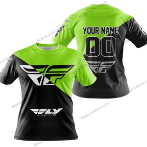 PREMIUM GIFT - CUSTOM NAME - FLY RACING - GREEN 1 - T-SHIRT